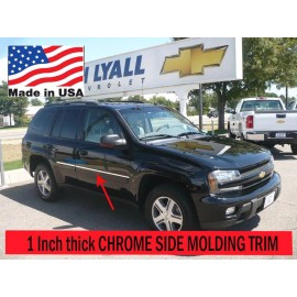 MyFrameAccessory Flexible Chrome Side Door Molding Rocker Panel Trim Kit Trailblazer 2002-2009**