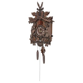 Kllkmmws Antique Cuckoo Clock, Traditional Handcrafted Black Forest Wooden Wall Clock, Hunter Cuckoo Clock for Living Room, Bedroom, Study, Office