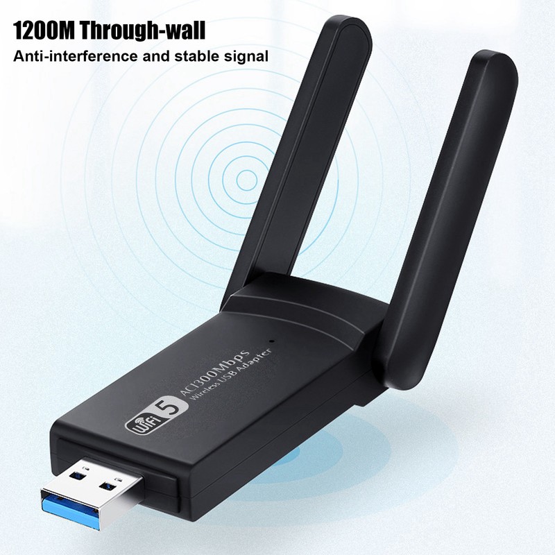 WiFi Adapter Wireless Dual Band 5.8G/2.4G 1300M Mini USB 3.0