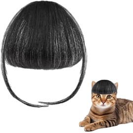 TVETE Pet Wig, Cat Bangs, Funny, Disguise Goods, Pet Clothes, Birthday, Party, Costume Goods, Wig, Easy to Put on and Take Off, Transformation, Photo Tool