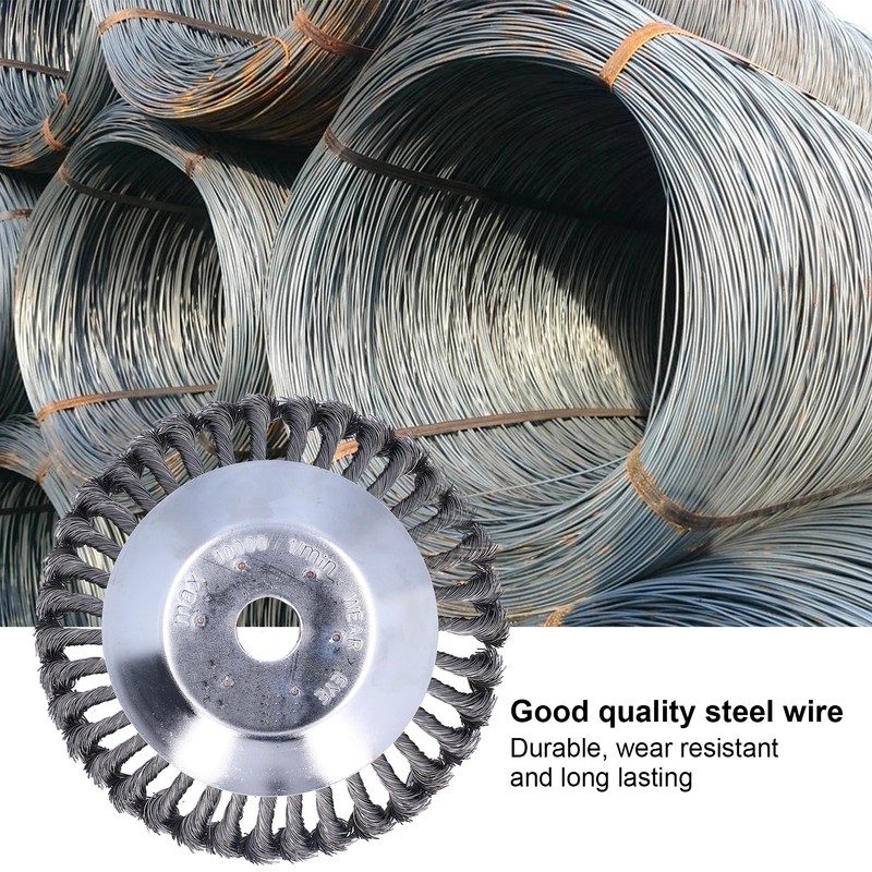Twisted Wire Wheel Steel Garden Grass Weed Brush Cutting Head