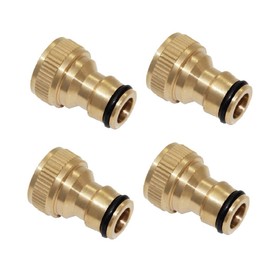 Joywayus 4Pcs 1/2" Female Brass Garden Water Hose Pipe Faucet Nozzle Quick Connect Adapter
