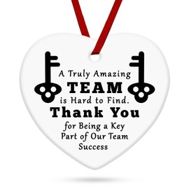 Team Gifts for Employees Christmas Ornament Gifts Motivation Thank You Gift Office Gift for Boss Coworker Leaving Gifts for Women Retirement Gifts Boss Leader Birthday Gift Ornament Keepsake Sign