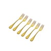 Godinger Flatware Dinner Forks, 18/0 Stainless Steel Gold Bead, Set