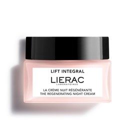 Lierac Lift Integral Regenerating Night Cream 50 ml Anti-Ageing Face Care Smooths Wrinkles Tightens Skin Structure with 97% Natural Ingredients for All Skin Types and Refillable Jar