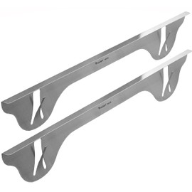 TrueGem Stove Gap Covers - 25.4", 316 Stainless Steel | Oven Side Gap Filler | Range Trim Kit | Guard Between Stove Top & Counter