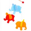 Mobile elephants: 40 x 45 cm, wood, per unit.