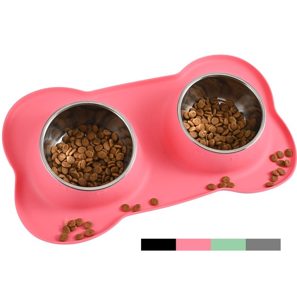 Juqiboom Dog Bowls 2 Stainless Steel Bowl for Pet Water