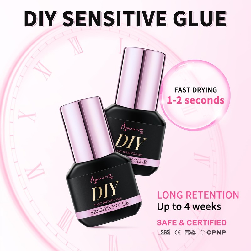 Beauty7 Sensitive Glue, Self-use, Eyelash Extension Glue, Drying Time 1