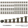 120Sets Chicago Screws, 6 Sizes Leather Rivets Assorted Kit, Chicago