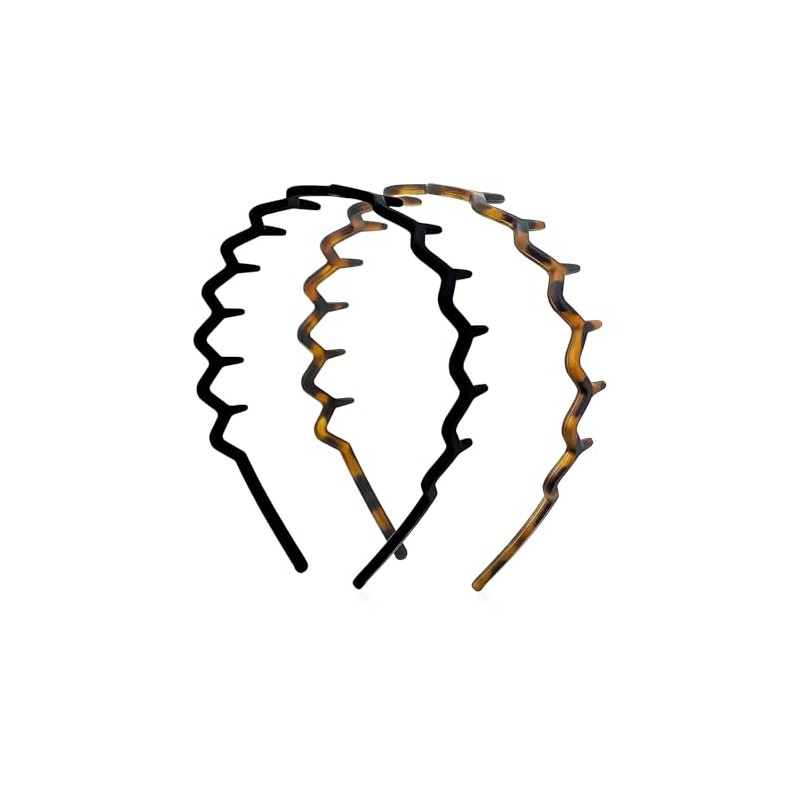 GeorgeX Diadema Ondulada, 2 Piezas Diademas Zigzag para Mujeres y