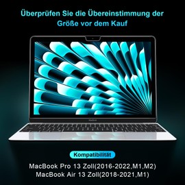 JEHOO Privacy Filter for MacBook Pro 13 Inch (2016-2022, M1, M2) & MacBook Air 13 (2018-2021, M1), Removable MacBook Pro/Air 13 Inch Laptop Privacy Screen Protector Privacy Screen for Screen