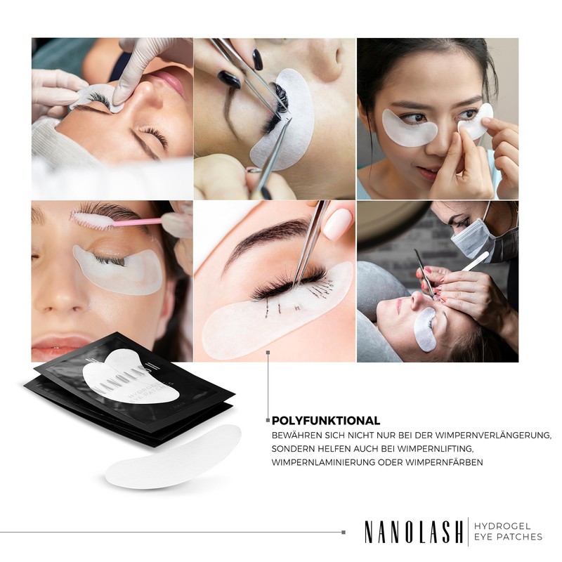 Hydrogel Eyelash Extension Pads Nanolash 50 Pairs - Eye Pads
