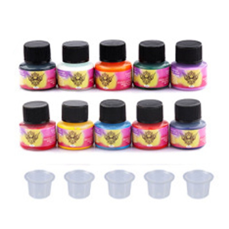 Tattoo Coil Liner Shader Machine 10 Color Inks Power Supplies