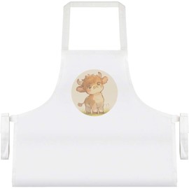 Azeeda 'Cute Highland Calf' Unisex Cooking Apron (AP00077432)