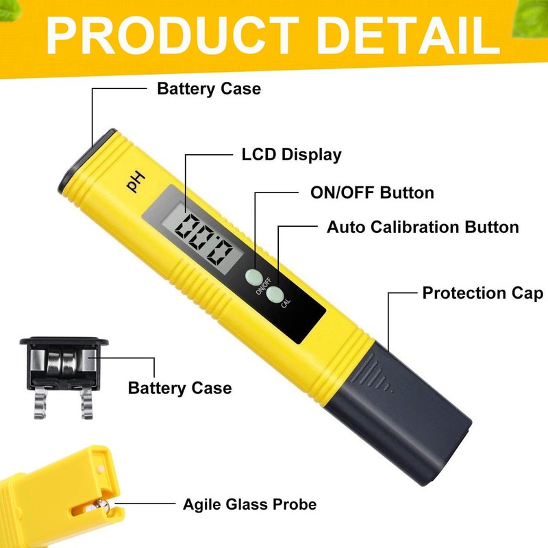 PH Meter, PH Value Meter, PH Meter with LCD Display,