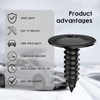 WZYTEU Pack of 60 Flat Head Tapping Screws, M5 ×