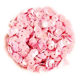 Angel Malone ® 15g (±) 1200 pcs. 6-7mm in Diameter Premium Quality Cup Sequins DIY Arts Crafts Making - UK Seller (Baby Pink)