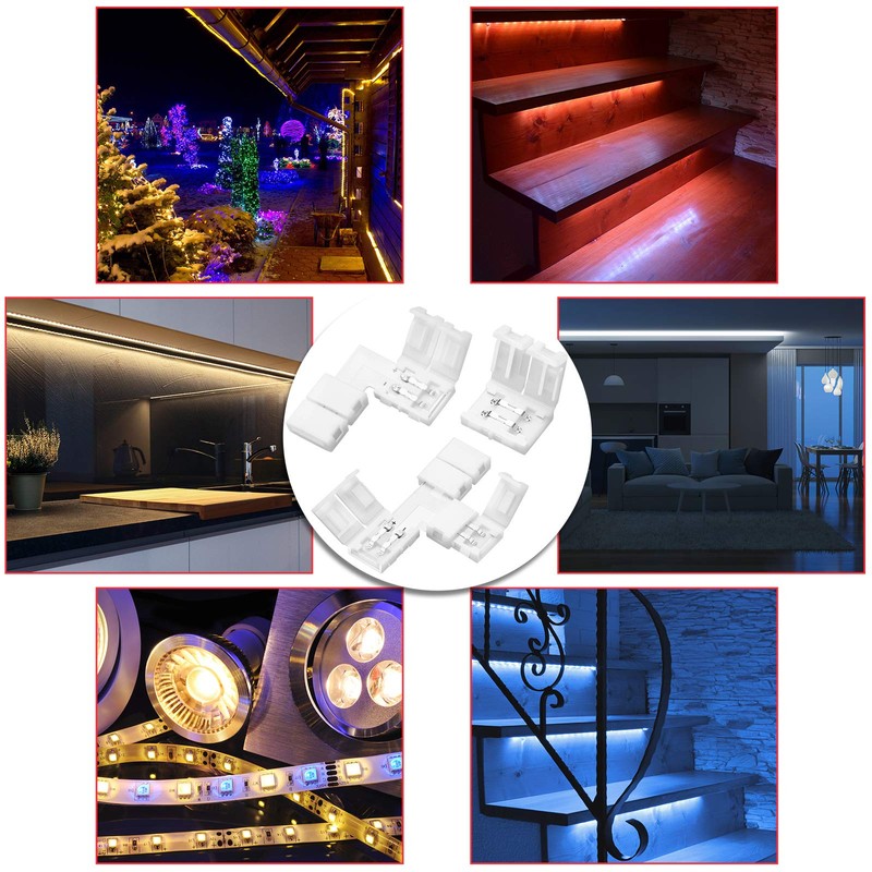 Mudder 40 Pieces 2 Pin LED Strip Connectors Lights Connector