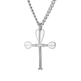 Shields of Strength Men's Paddle Cross Necklace - Philippians 4:13