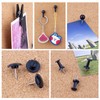 Black Push Pins Set, 5 Styles 140-count Thumb Tacks Map