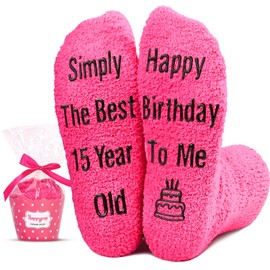 HAPPYPOP 15th Birthday Gifts for 15 Year Old Teen Girls, Quinceanera Gifts, 15 Year Old Girl Gift Ideas, 15th Birthday Socks