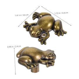 Homoyoyo Cute Frog Decorative Cabinet Knobs Fun Animal Drawer Pulls for Wardrobe Kitchen Furniture Easy Installation Metal Versatile for Boy Girl Adults