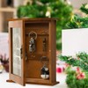 soobu Wall Mounted Key Cabinet, Fade Resistant Wooden Key Cabinet
