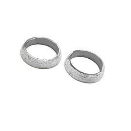 ACROPIX 2pcs Car Exhaust Test Tube Header Manifold Downspout Donut Gasket 65mm Inner Diameter Silver Tone