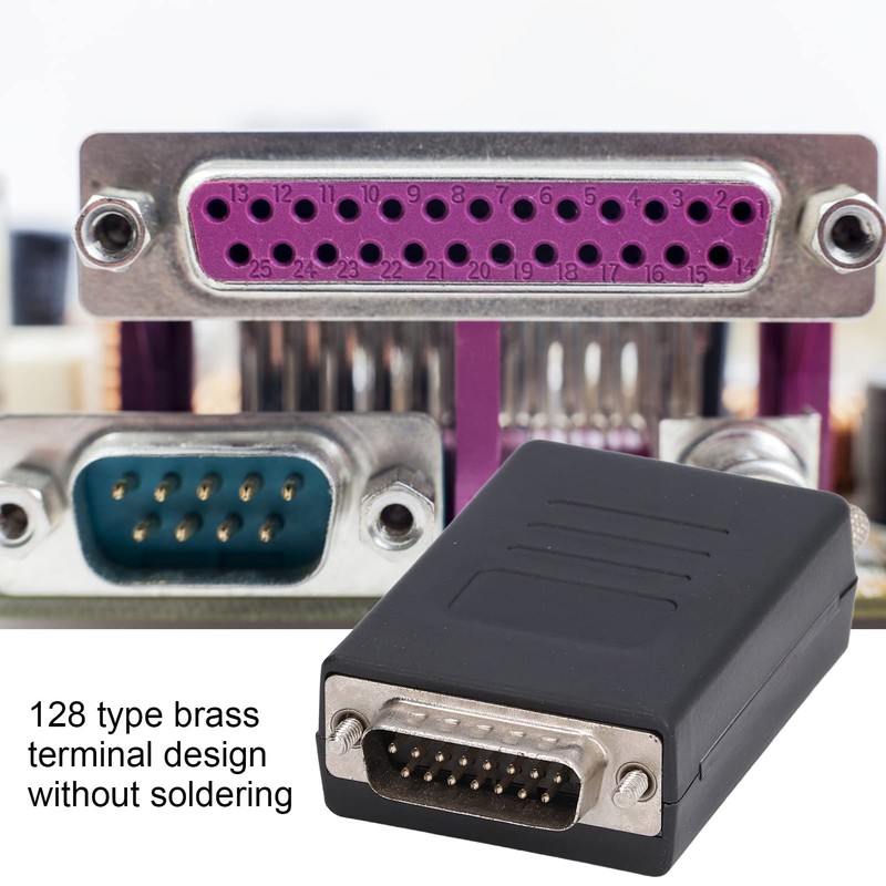DB15 Breakout Plug, D SUB Male Solderless Serial to DB15