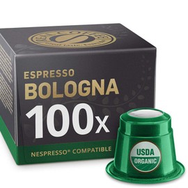 100 Organic Nespresso Compatible Pods - Espresso Bologna