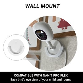 Sevomie Wall Mount Bracket Compatible with Nanit Pro Flex Stand Wall Mount for Nanit Portable Electronic Device Mount （White）