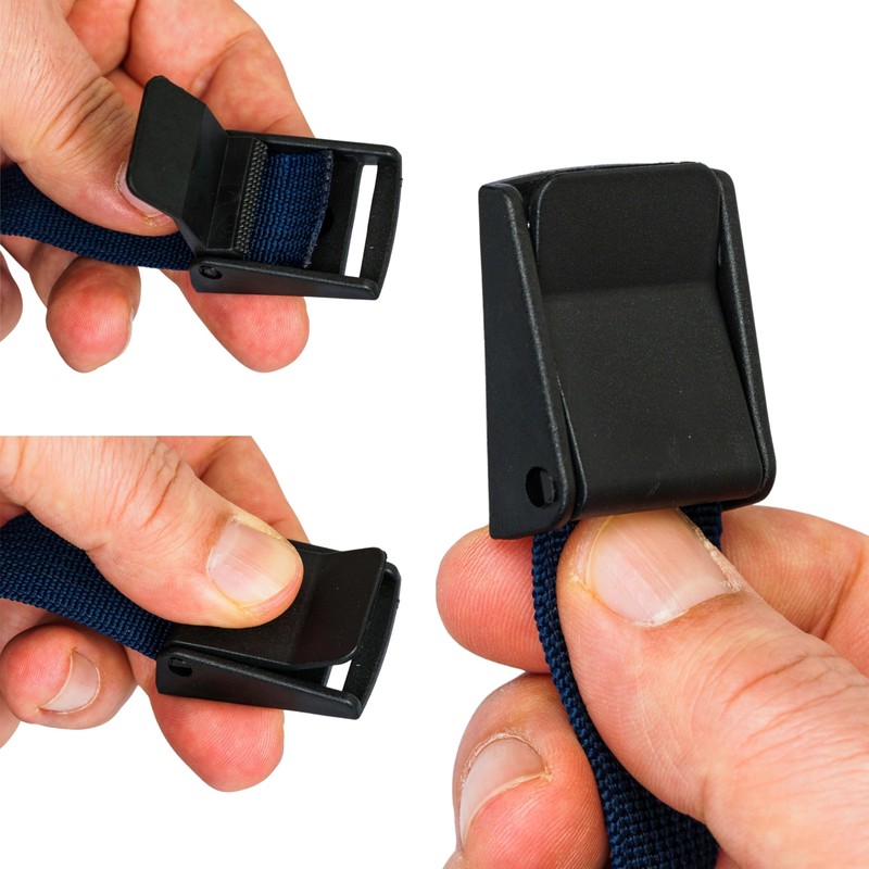 4 Pcs Black Plastic Clamp Buckles for 15mm Wide Webbing