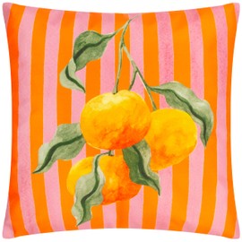 furn. Oranges Striped Outdoor Cushion Cover, 43 x 43 cm, Orange