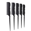 5-Piece Hair Comb Set: Tail, Cutting, Beauty, Straight Hair Combs Black 4ea