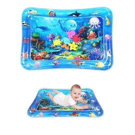 Zenovate Water Mat Baby BPA Free, Water Play Mat Baby Toy from 3 6 9 Months, Stomach Position Toy Baby Aqua Mat, Tummy Time Toys Gifts for Babies 0-6 Months, Blue