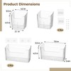 yeesport 4 PCS Cabinet Door Organizer Bins, Clear Plastic Wall