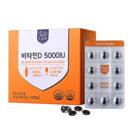 Life Care Vitamin D 5000IU 180 Capsules 4 Bone Health / 라이프케어 비타민D 5000IU 180캡슐 4개 뼈건강