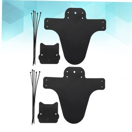 Abaodam 2 Sets Mudguard Set for Mountain Bikes Lightweight Front Mud Guards for Dirt Protection All Weather Conditions Easy Installation Black Color