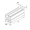 Gordon Glass® Gray Sliding Shower Door Bottom Guide 1-3/8" Wide
