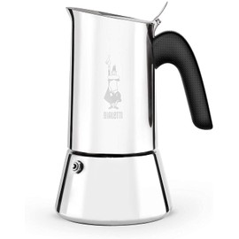 Bialetti Venus Caffettiera in Acciaio Inox, Adatta all'Induzione, Inossidabile, Argento, 6 Tazze