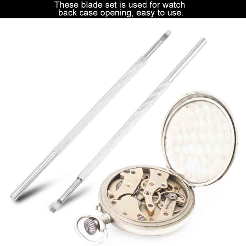 2Pcs Watch Case Opener Blade Back Cover Pry Remover Set