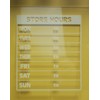 Clear Window Cling - Store Open Hours - Sign Kit