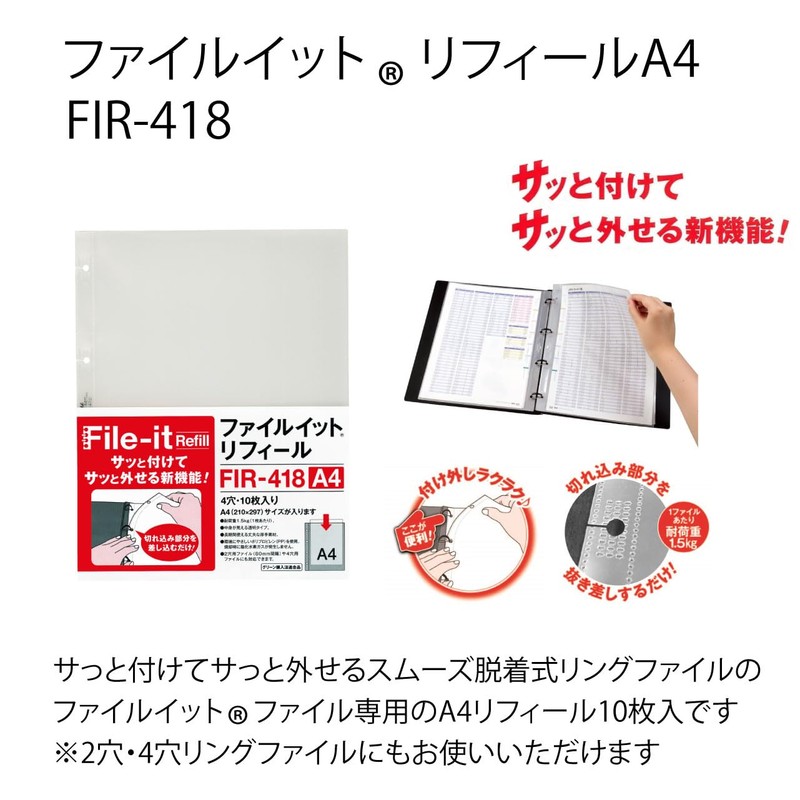 te-zi- fairuittorifi-ru Fir – 418 A4 4 Hole, 10P