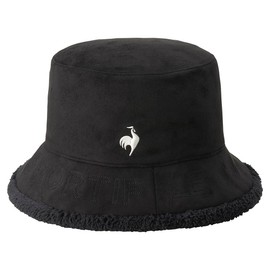 Coq Sportif LG4FCP72L Women's Reversible Bucket Hat, Boa, Cute, Golf,, BKBK (Black x Black)