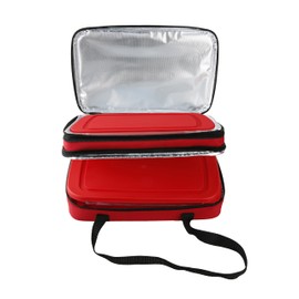 Le Regalo 5 Piece Bake & Take Set - 2 Casseroles with lids, Dual Compartment Insulated Carrier for Hot or Cold Food