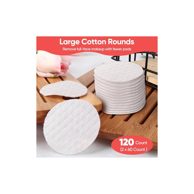 ICOTLE Rondas de algodón extra grandes, diámetro 3.14 pulgadas, almohadillas