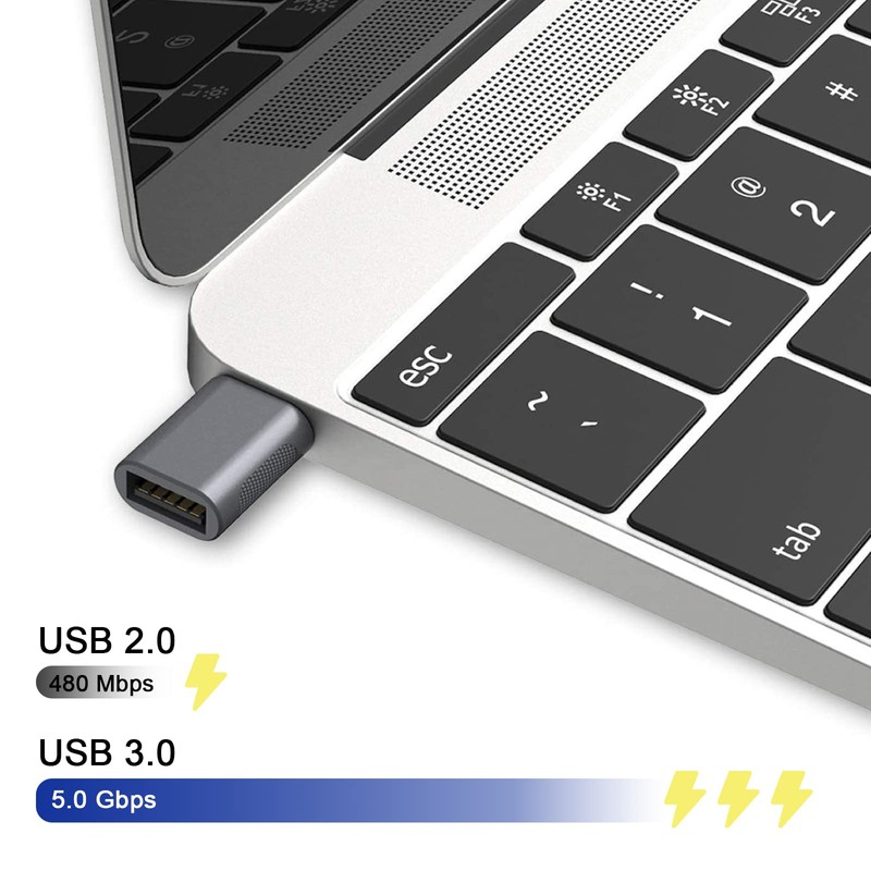 TRANLIKS 2 Pack USB-C & USB 3.0 Adapter Type C