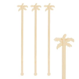 VEPATIM 200 Disposable Bamboo Stirrers Palm Tree 17.5 cm