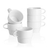 Sweese 6-Pack Porcelain Latte Cups, White Superior Durable Professional, 6